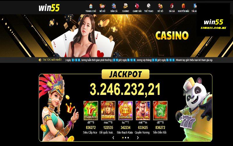 Ưu điểm khi đặt cược Casino Win55